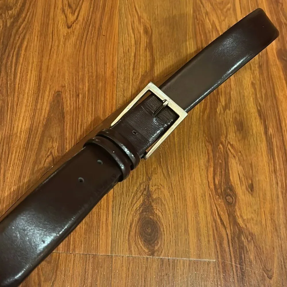 Joseph Abboud brown leather belt Italian leather size 34